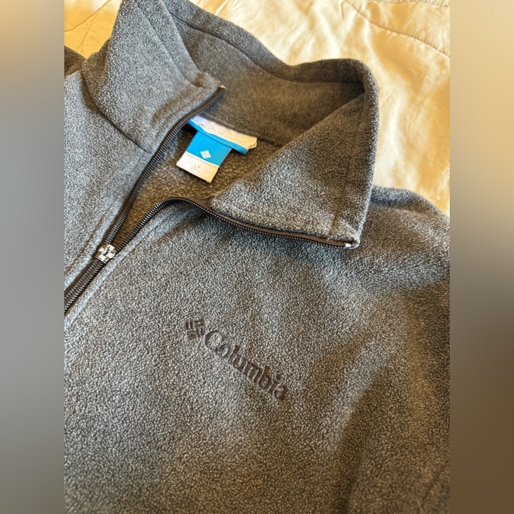 Columbia Gray Fleece Jacket- Men’s LT